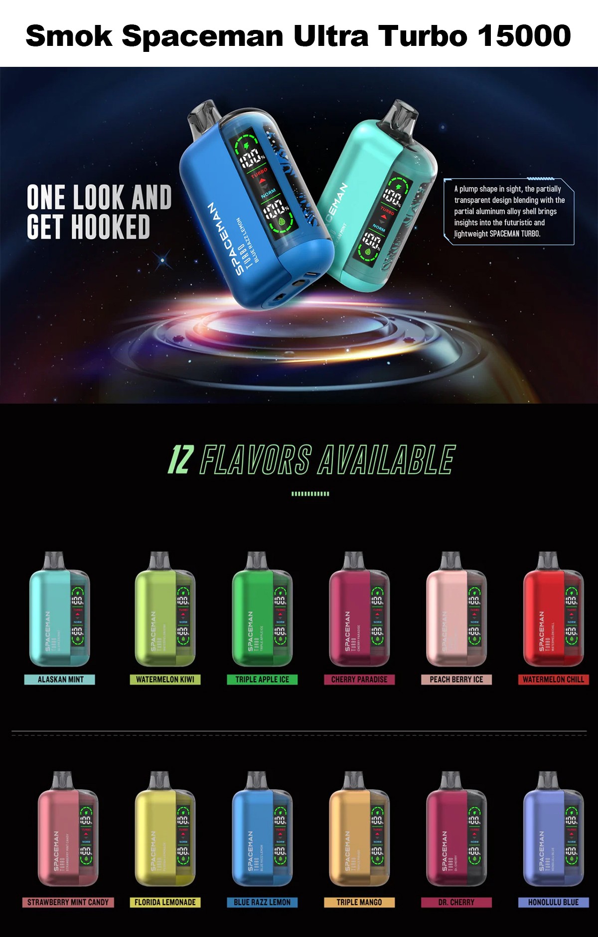 smok spaceman ultra turbo 15000 vape