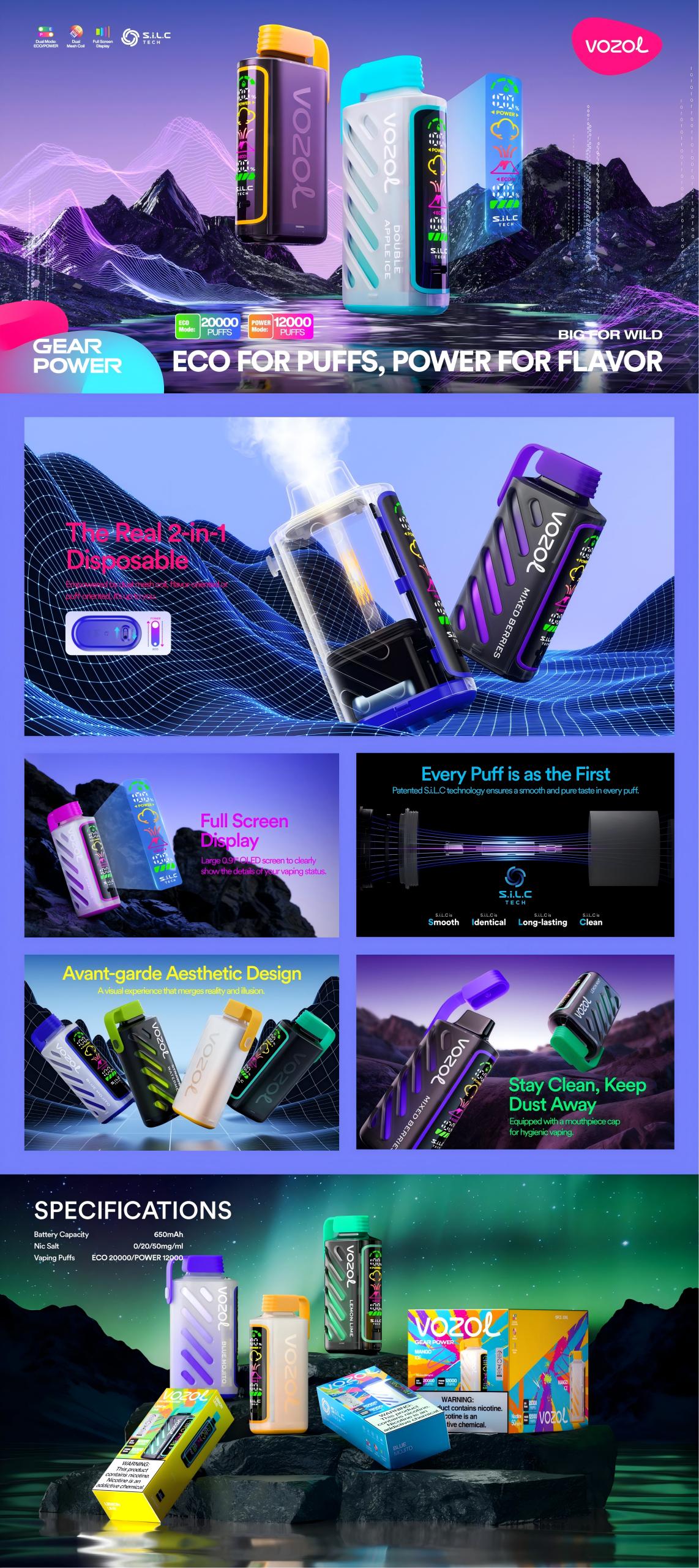 vozol gear power 2000 vape