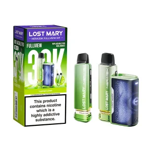 lost mary nera 30k pod vape kit lemon lime