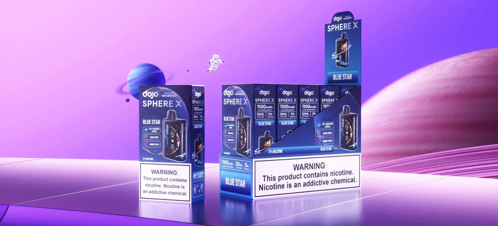 dojo sphere x 40000 puffs vape box of 5